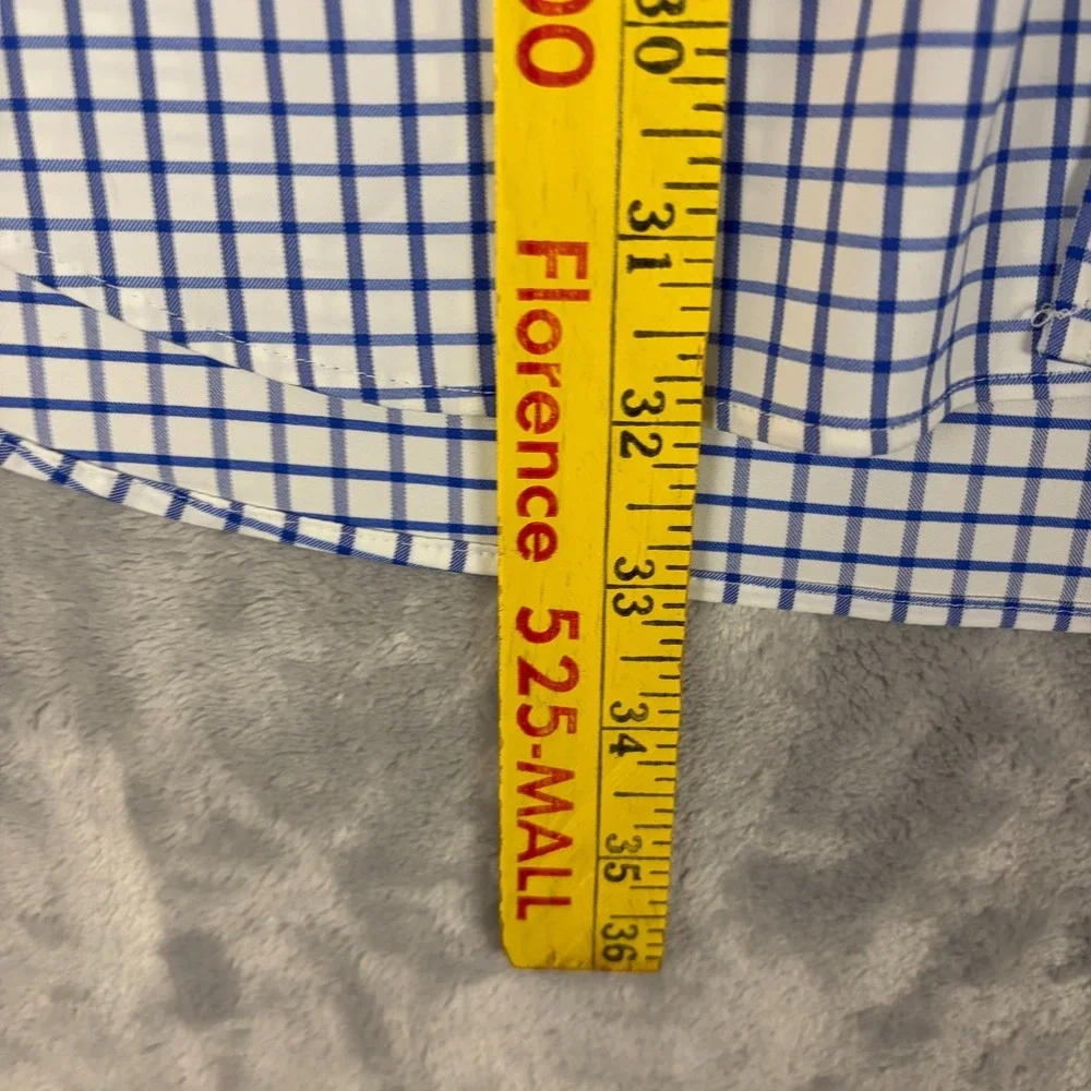 Polo Ralph Lauren Performance Button Down Shirt Mens XL Blue White Window Pane